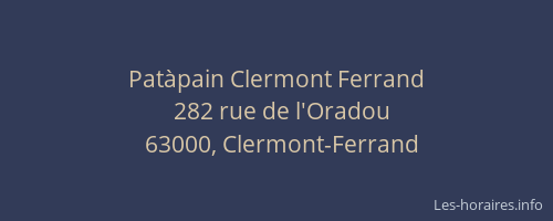Patàpain Clermont Ferrand