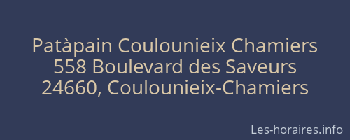 Patàpain Coulounieix Chamiers