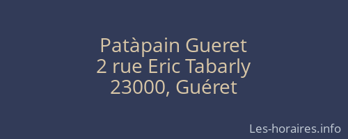 Patàpain Gueret