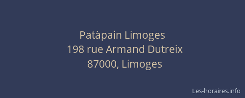 Patàpain Limoges