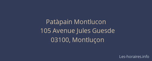 Patàpain Montlucon