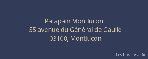 Patàpain Montlucon