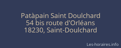 Patàpain Saint Doulchard