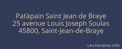 Patàpain Saint Jean de Braye