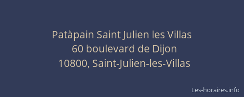 Patàpain Saint Julien les Villas
