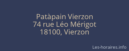 Patàpain Vierzon