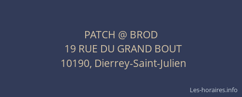 PATCH @ BROD