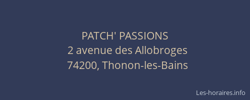 PATCH' PASSIONS