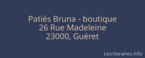 Patiès Bruna - boutique