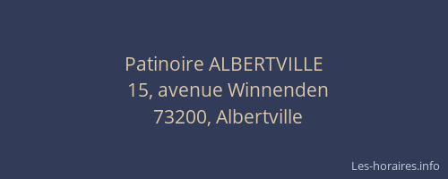 Patinoire ALBERTVILLE