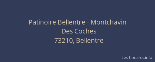 Patinoire Bellentre - Montchavin