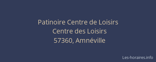Patinoire Centre de Loisirs