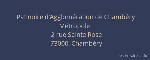 Patinoire d'Agglomération de Chambéry Métropole