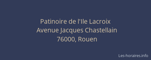 Patinoire de l'Ile Lacroix