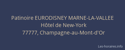 Patinoire EURODISNEY MARNE-LA-VALLEE