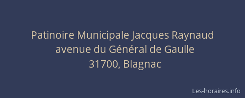 Patinoire Municipale Jacques Raynaud