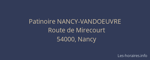 Patinoire NANCY-VANDOEUVRE