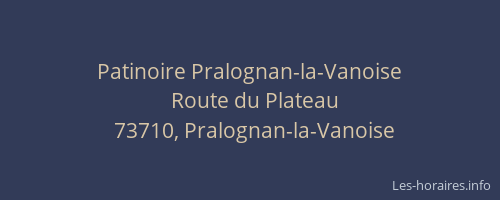 Patinoire Pralognan-la-Vanoise
