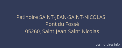 Patinoire SAINT-JEAN-SAINT-NICOLAS