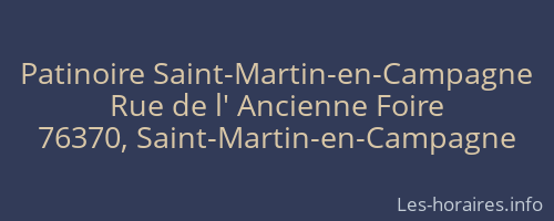 Patinoire Saint-Martin-en-Campagne