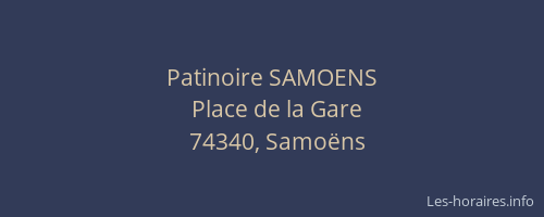 Patinoire SAMOENS