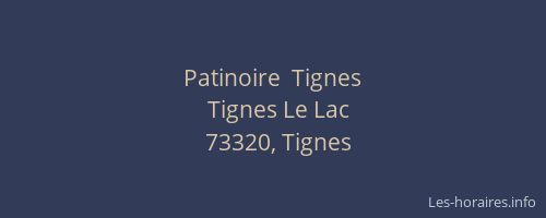 Patinoire  Tignes