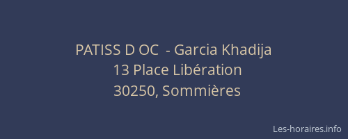 PATISS D OC  - Garcia Khadija