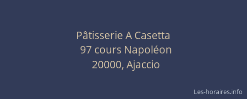 Pâtisserie A Casetta