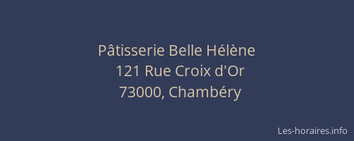 Pâtisserie Belle Hélène