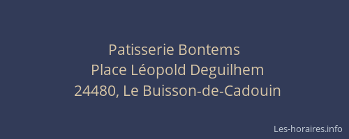 Patisserie Bontems