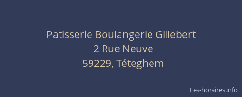 Patisserie Boulangerie Gillebert