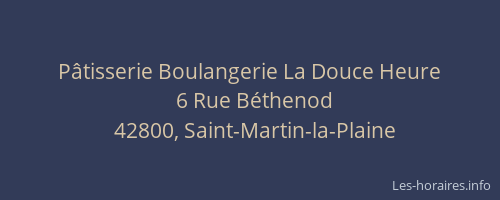 Pâtisserie Boulangerie La Douce Heure