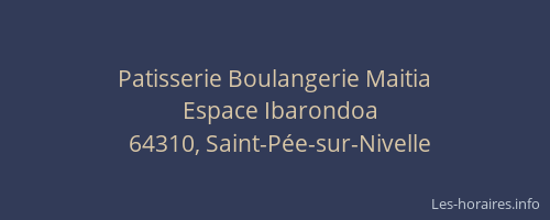 Patisserie Boulangerie Maitia