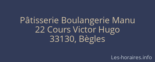 Pâtisserie Boulangerie Manu