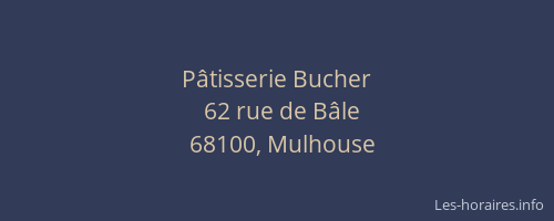 Pâtisserie Bucher