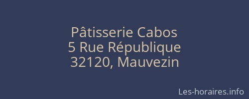 Pâtisserie Cabos