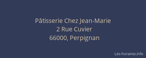 Pâtisserie Chez Jean-Marie