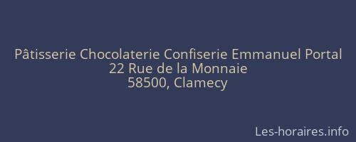 Pâtisserie Chocolaterie Confiserie Emmanuel Portal