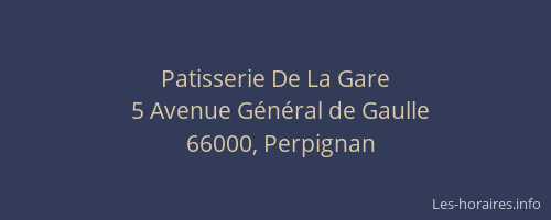 Patisserie De La Gare