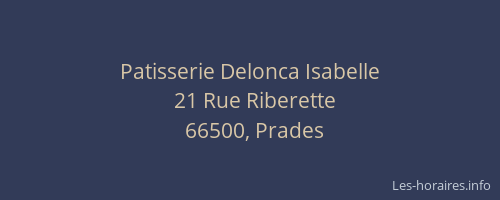 Patisserie Delonca Isabelle