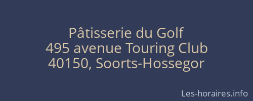 Pâtisserie du Golf