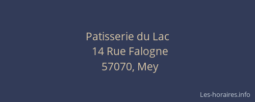 Patisserie du Lac