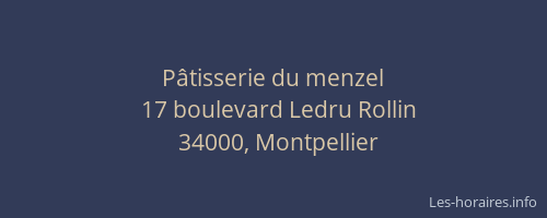 Pâtisserie du menzel