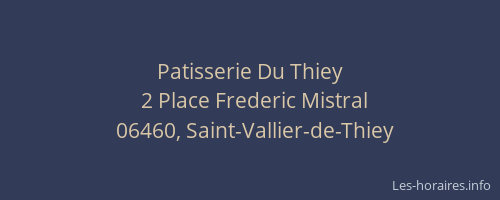 Patisserie Du Thiey