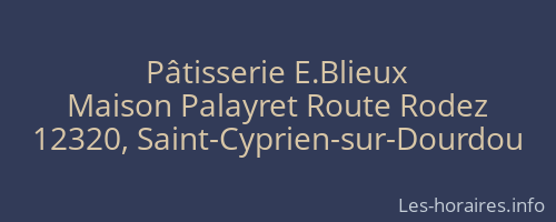 Pâtisserie E.Blieux