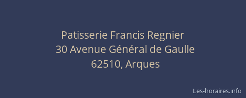 Patisserie Francis Regnier