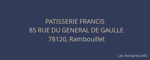 PATISSERIE FRANCIS