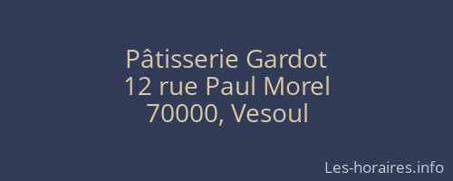 Pâtisserie Gardot