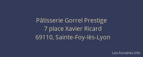 Pâtisserie Gorrel Prestige