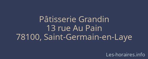 Pâtisserie Grandin